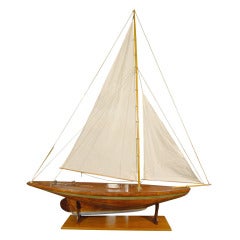 Antique Extremely Large Pond Yacht / Sail Boat