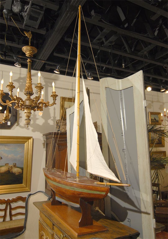 English Extremely Large Pond Yacht / Sail Boat