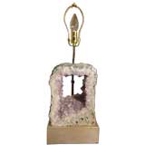 AMETHYST STONE ON CUSTOM BASE AS LAMP
