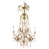 Large Bronze Italian Chandelier Large Bronze Italian Chandelier
