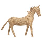 Wood Model of a Standing Horse