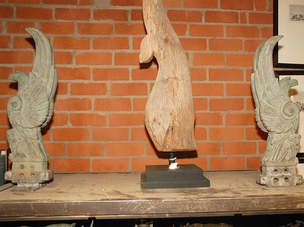 Paire d'aigles en fonte Art Déco