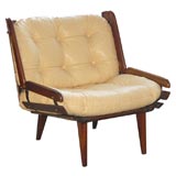 Brazilian Rosewood & Leather Armchair