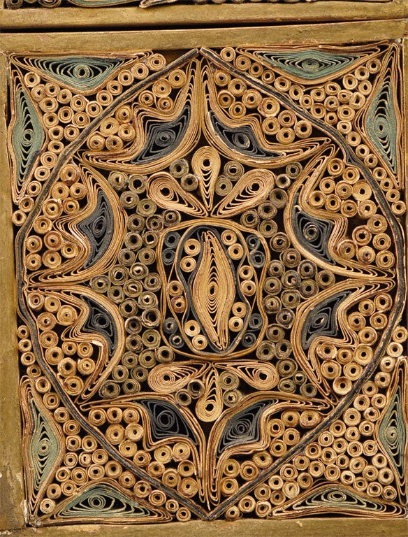 Hexagonal Rolled Paper Tea Caddy c. 1780 3