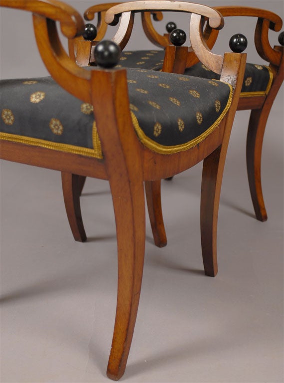Pair of Biedermeier Stools in Mahogany, c. 1820 2