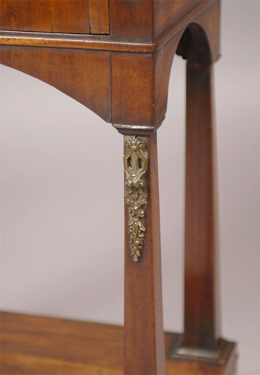 19th Century French Chiffonniere in Walnut with Marble Top, circa 1820 For Sale