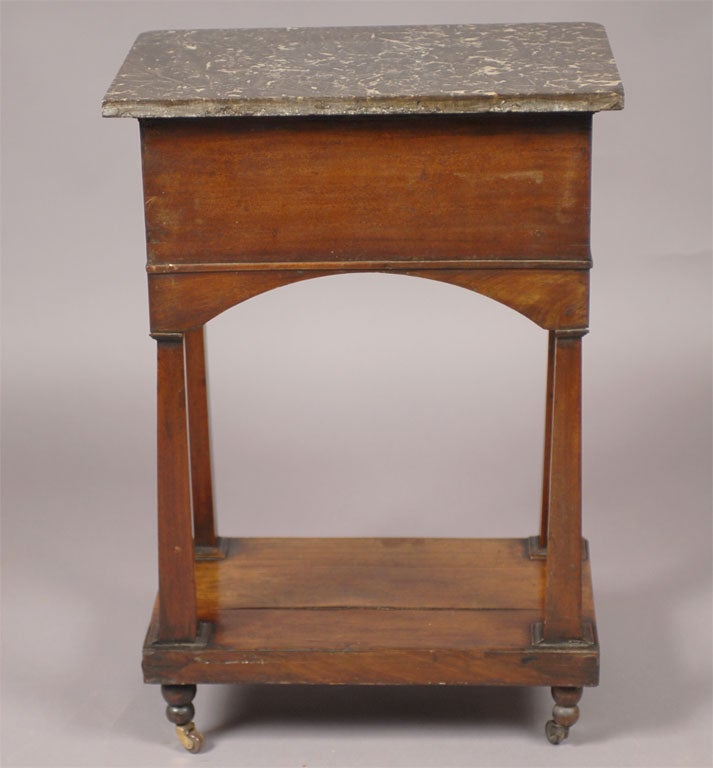 French Chiffonniere in Walnut with Marble Top, circa 1820 For Sale 5