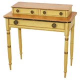 Antique 19THC ORIGINAL MUSTARD & BROWN SPONGE PAINTED DRESSING TABLE