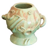 Green ceramic vase by Gorka