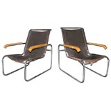 Pair B35 Chairs by Marcel Breuer