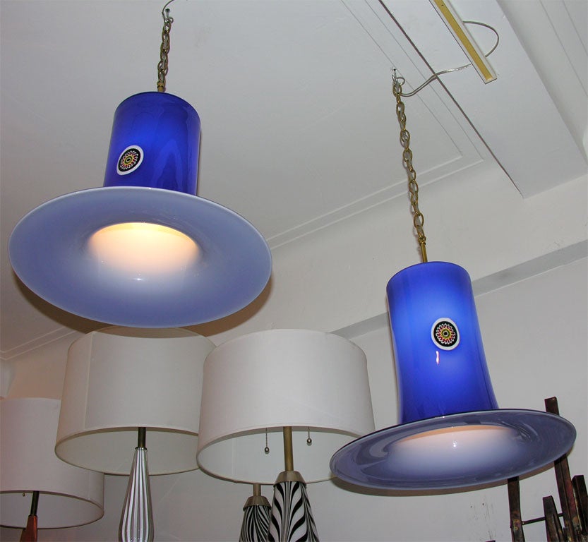 Pair of 1960s Italian Hanging Fixtures by Alessandro Pianon 4