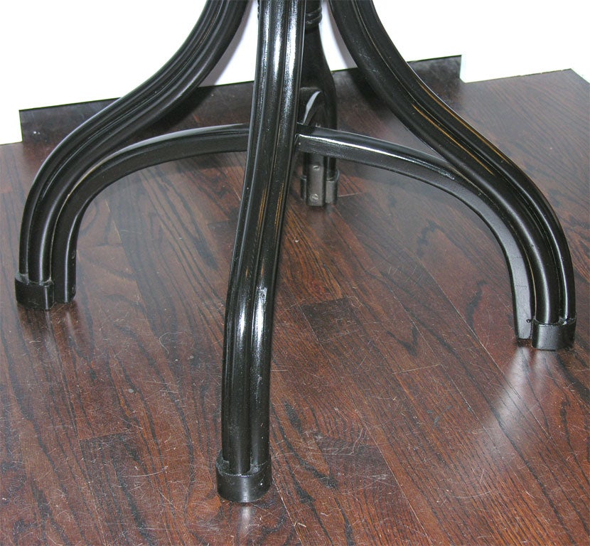 Black Lacquered Bent Wood Table