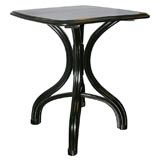 Black Lacquered Bent Wood Table