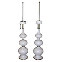 Sinuous Porcelain Table Lamps by Gerald Thurston for Lightolier 8