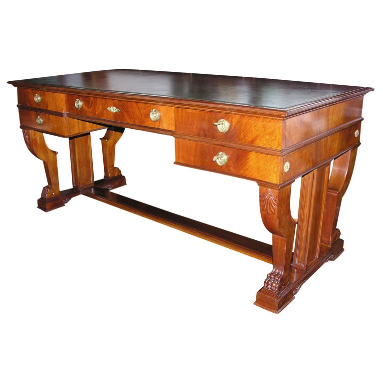 Mid-20th Century Mahogany Writing Table For Sale
