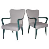 Pair Of Green Armchairs