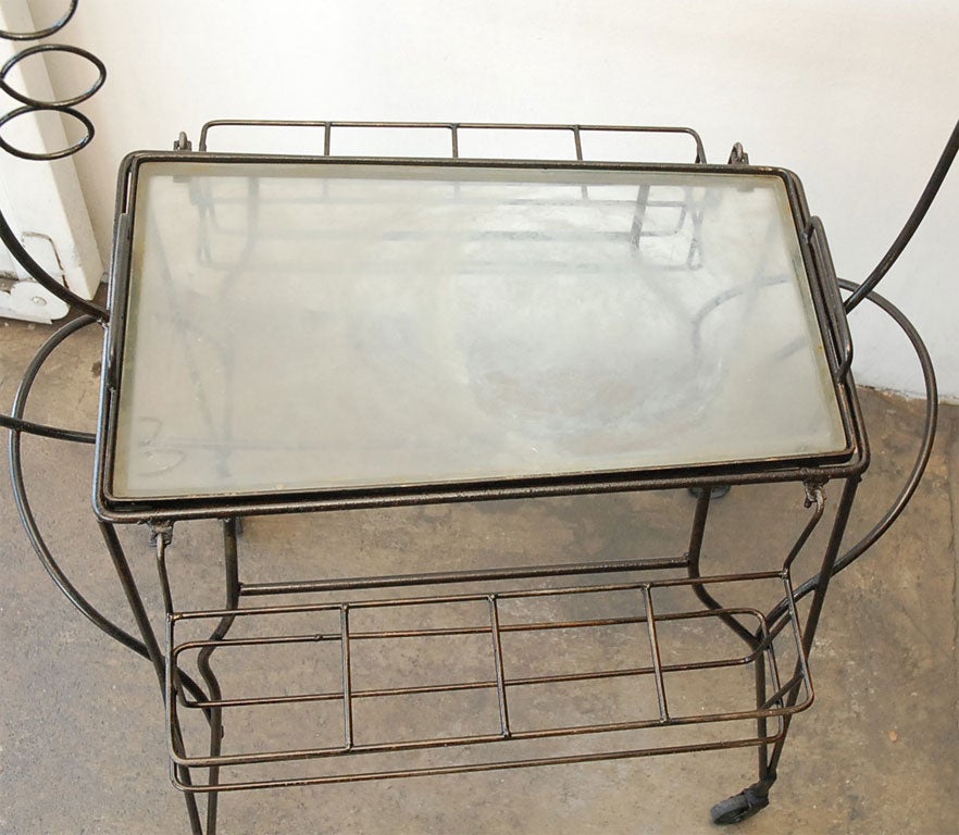 Frederic Weinberg iron horse bar  cart. 4