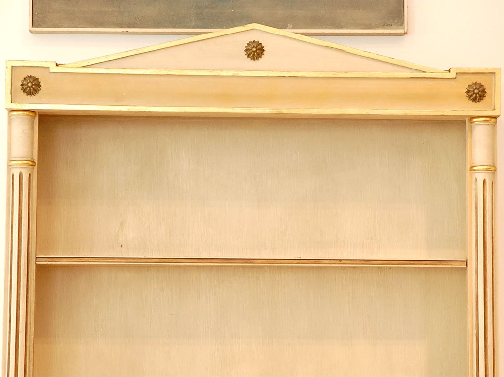 Mid-20th Century Signed Maison Jansen Bookcase with 22K Gold Accents