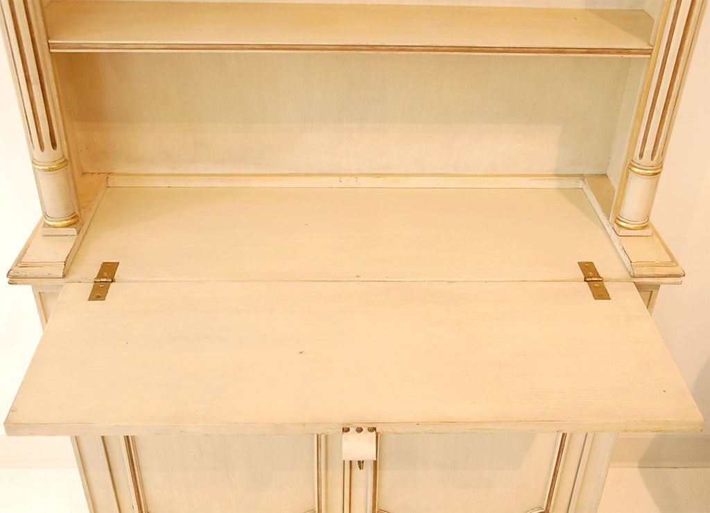 Signed Maison Jansen Bookcase with 22K Gold Accents 1