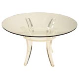 Glass Top Dining Table with Lucite Base