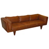 ILLUM WIKKELSO Leather and Rosewood Sofa