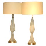 Pair of Murano Opalescent Lamps