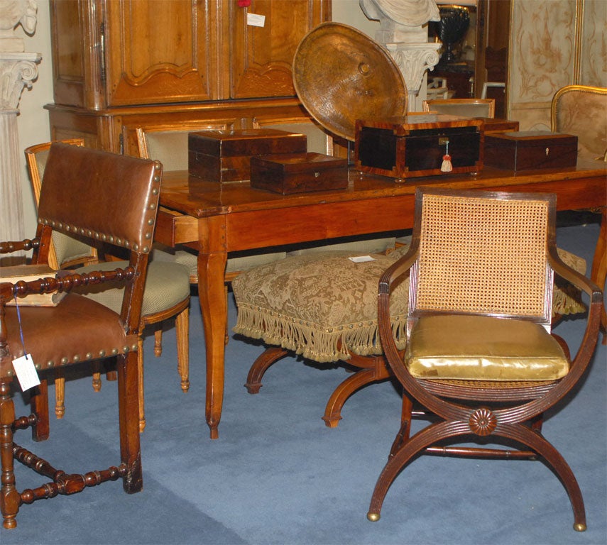 English Regency Period Mahogany Curule Chair