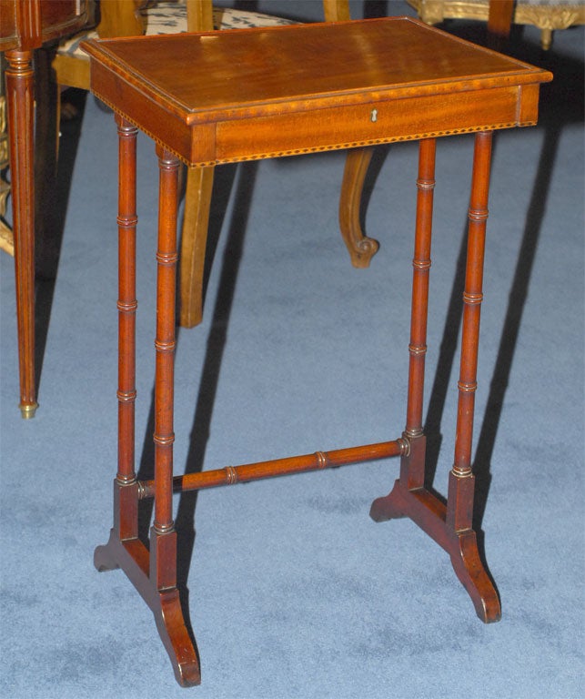 20th Century Regency Style  Inlaid Side Table For Sale