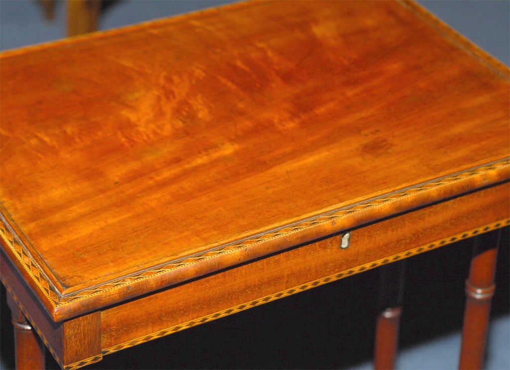Wood Regency Style  Inlaid Side Table For Sale