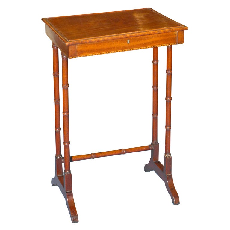Regency Style  Inlaid Side Table For Sale