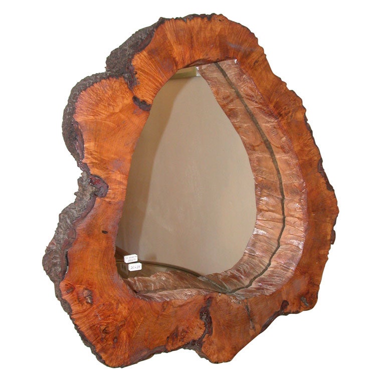 Natural Wood Frame Mirror at 1stdibs