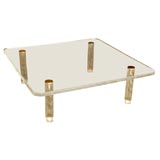 Large Square Lucite Coffee Table