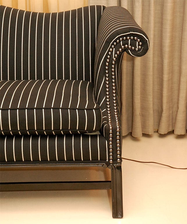 American Striped Chippendale Sofa