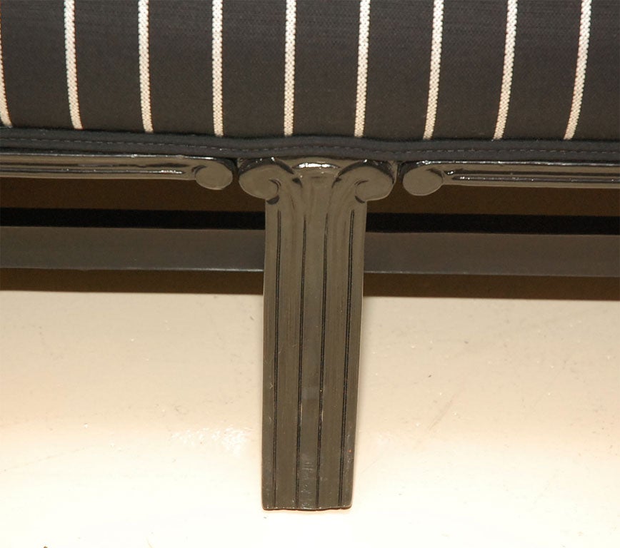 Mid-20th Century Striped Chippendale Sofa