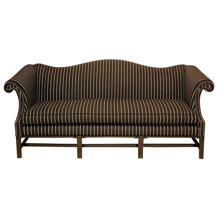 Striped Chippendale Sofa