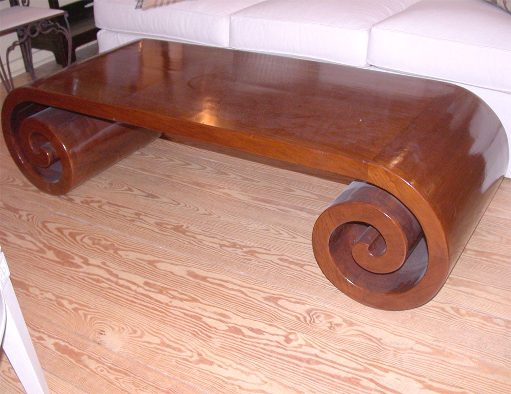 20th Century Chinese Scroll Coffee Table
