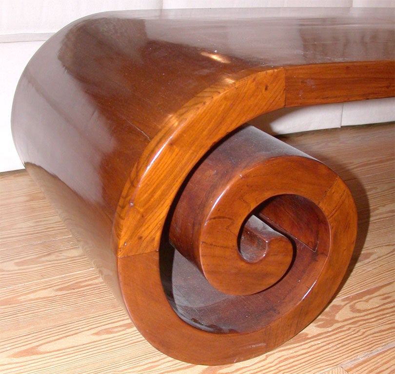 Elm Chinese Scroll Coffee Table