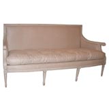 White Settee with Tufted Cushion