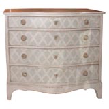 Painted Chest with Lattice Design