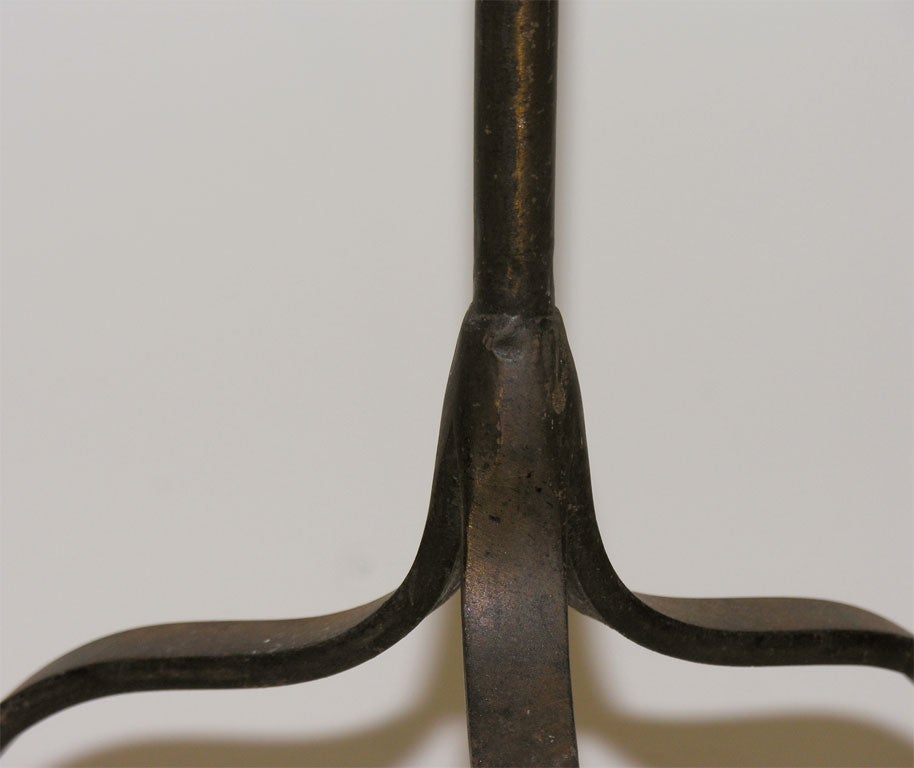 Mid-20th Century Vintage Wrought Iron Floor Lamp