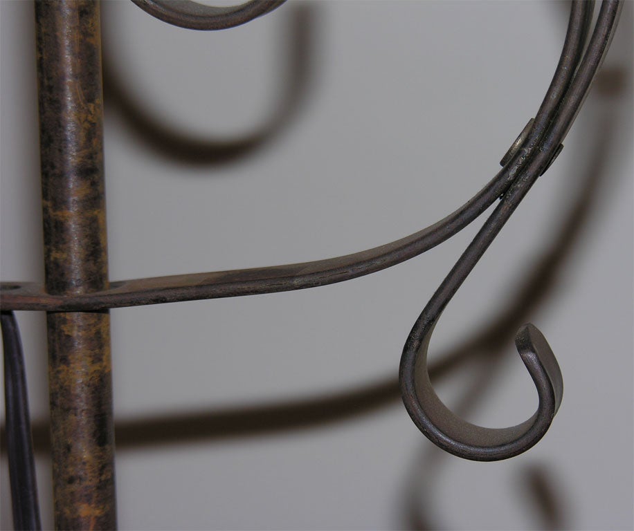 Vintage Wrought Iron Floor Lamp 6