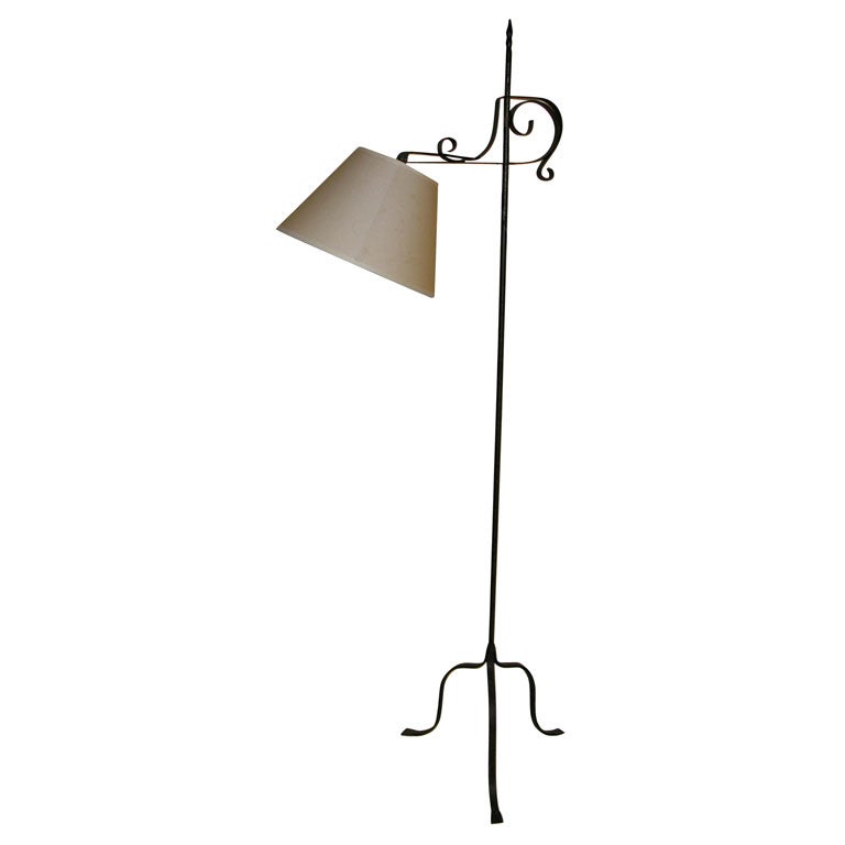 Vintage Wrought Iron Floor Lamp
