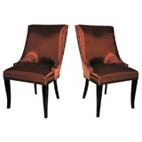 Pair of 1940's Hollywood High Back Chairs
