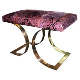 J.M.F. Bench with Python Skin Seat by Karl Springer