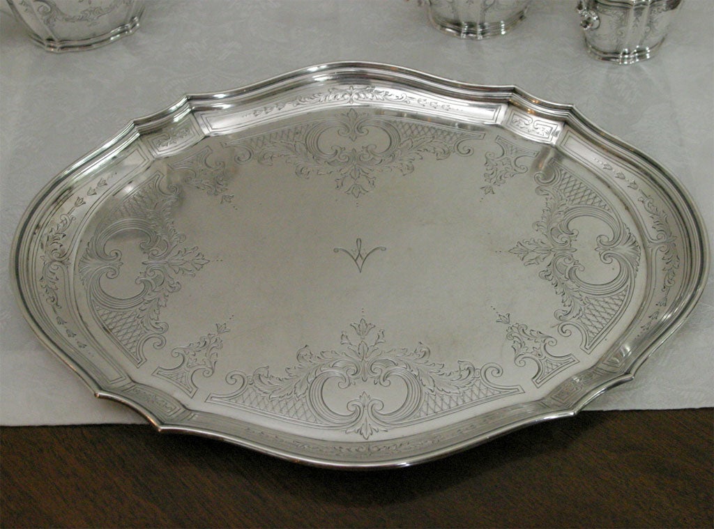 American Tiffany & Company Sterling Silver Tea Set on Tray