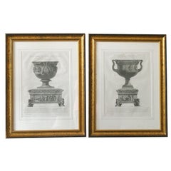 Two Piranesi Engravings of Classical Urns