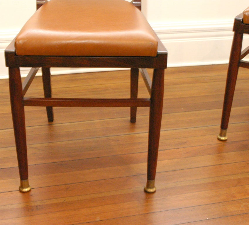 Rosewood Pair of Chairs attributed to Jose Plecnik