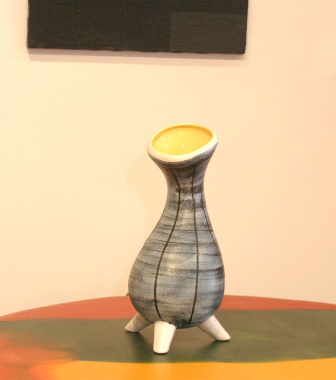 50's Ceramic French Vase For Sale 2