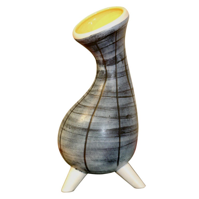 50's Ceramic French Vase For Sale