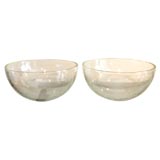 Pair Large Glass Hemispheres